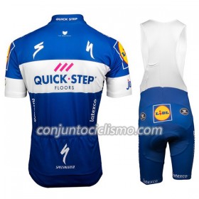 Conjunto Maillot + Culotte Corto con tirantes 2018 Quick Step Floors N001